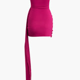 Selina – Asymmetrisches Bandeaukleid