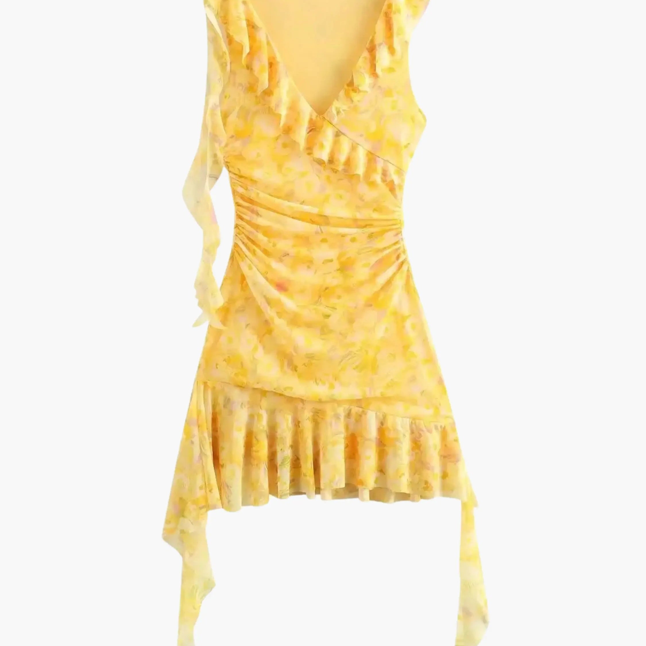 Fenja – Geblümtes Minikleid mit Rüschen