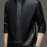 Minimalistische - Herren Lederjacke