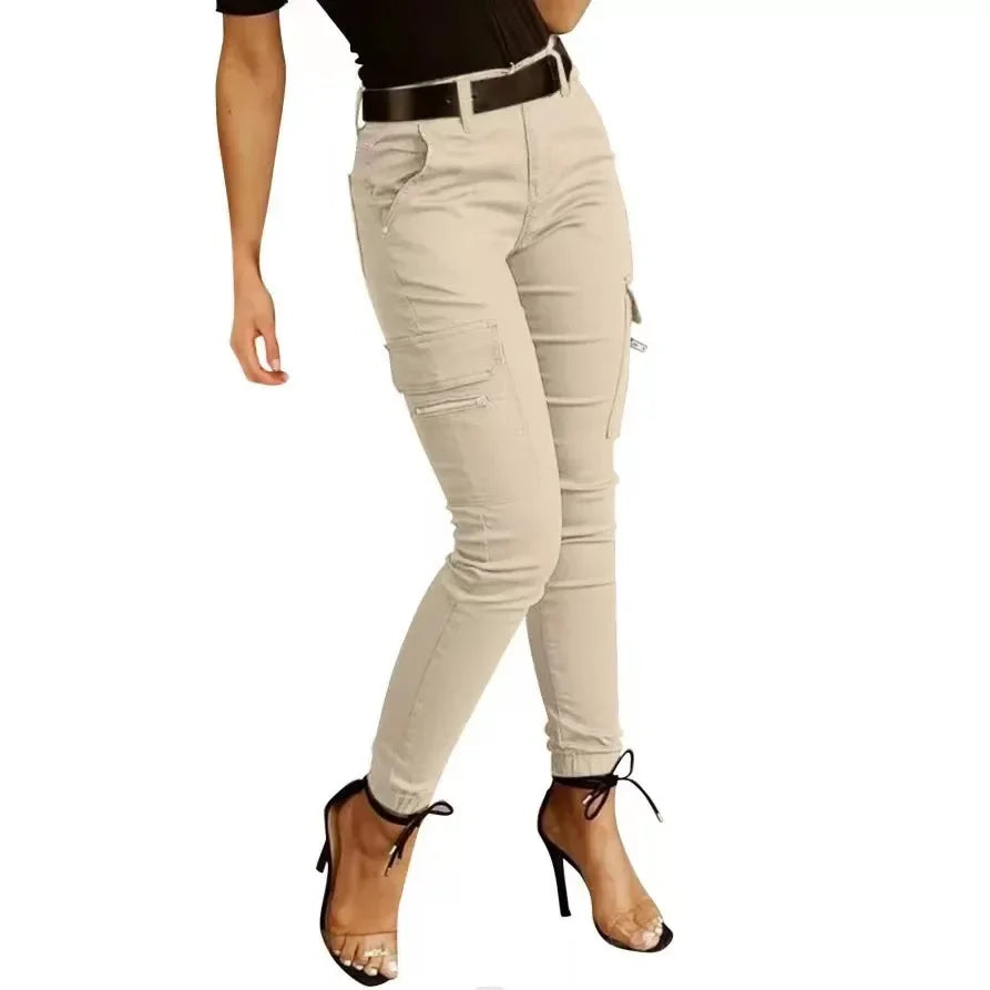 Slim - Damenhose mit hohem Bund