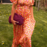 Ava – Maxikleid mit V-Ausschnitt und Blumenmuster