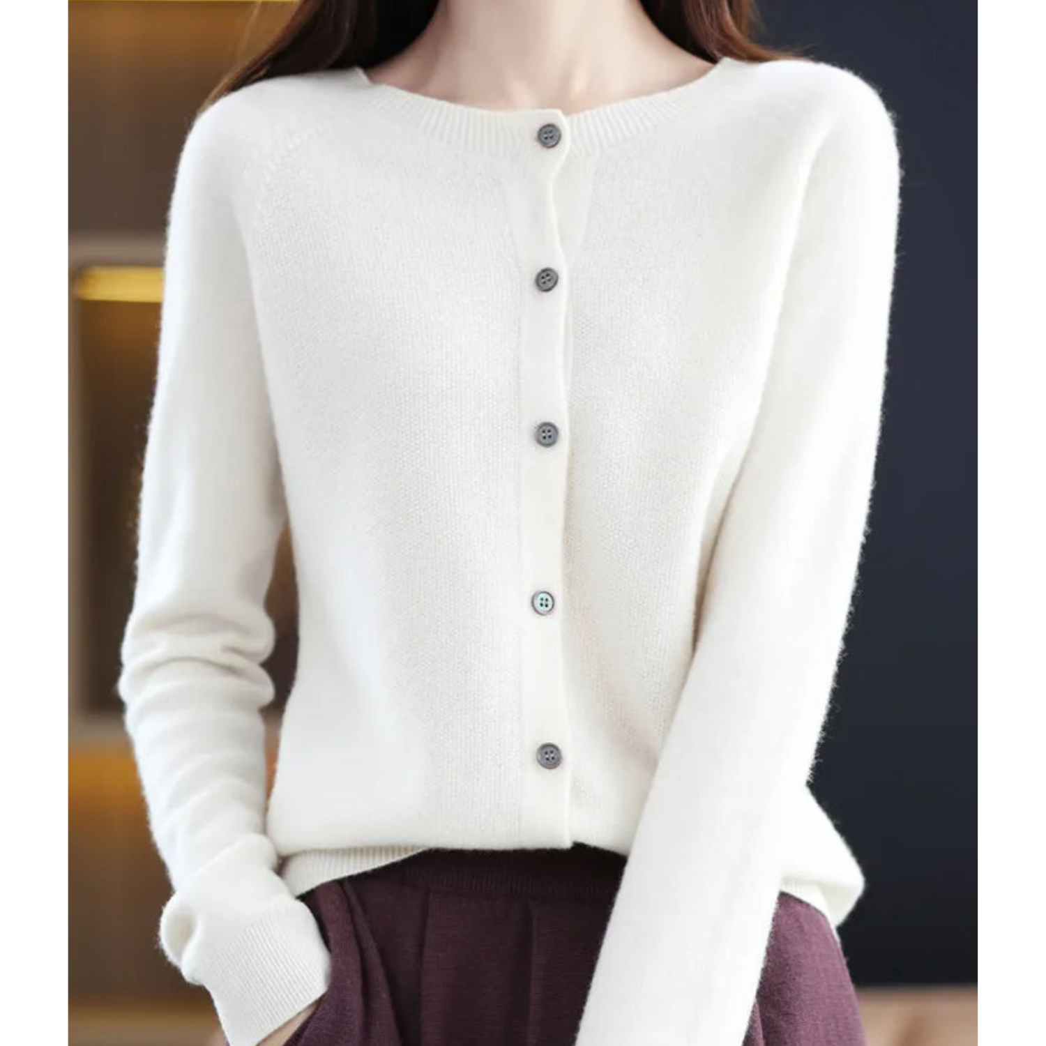 DANIELLE | Women's Crew Neck Cardigan