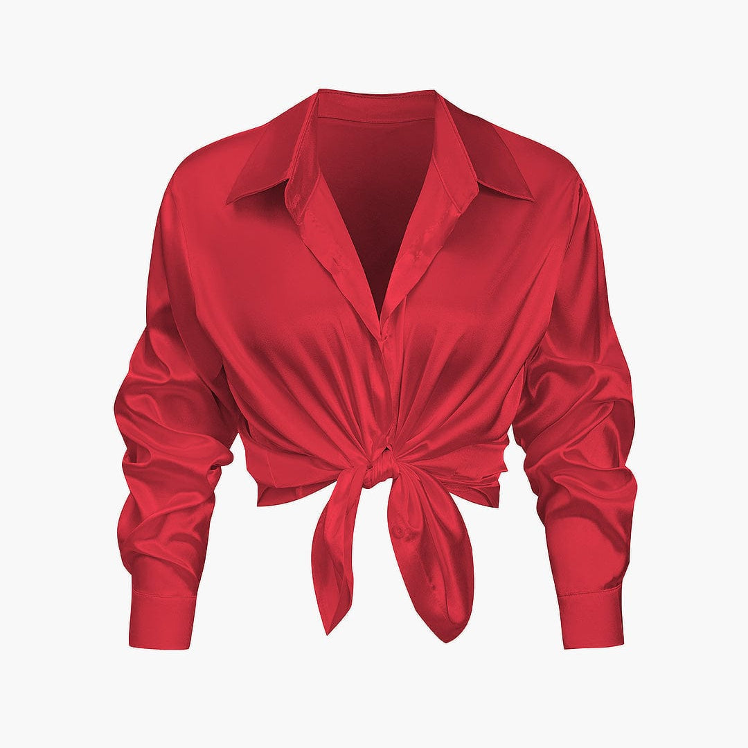 Florentine – Satin Langarmbluse