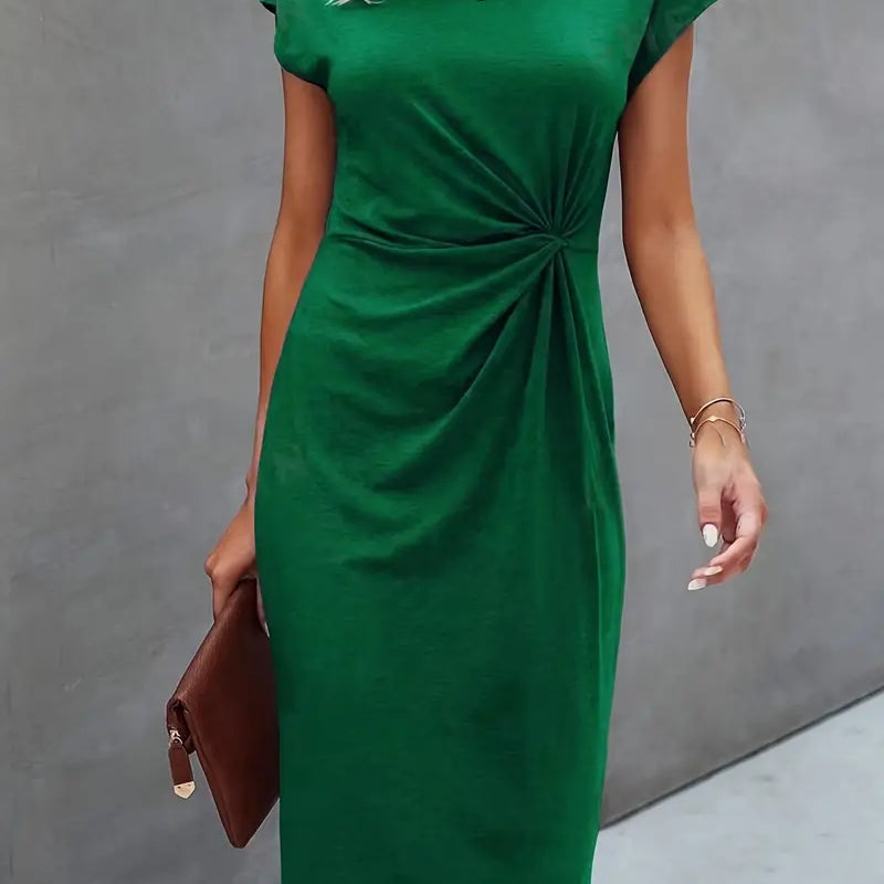 Elegantes – Drapiertes Midikleid