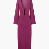 Ulrike – Langes Strickkleid in Lila
