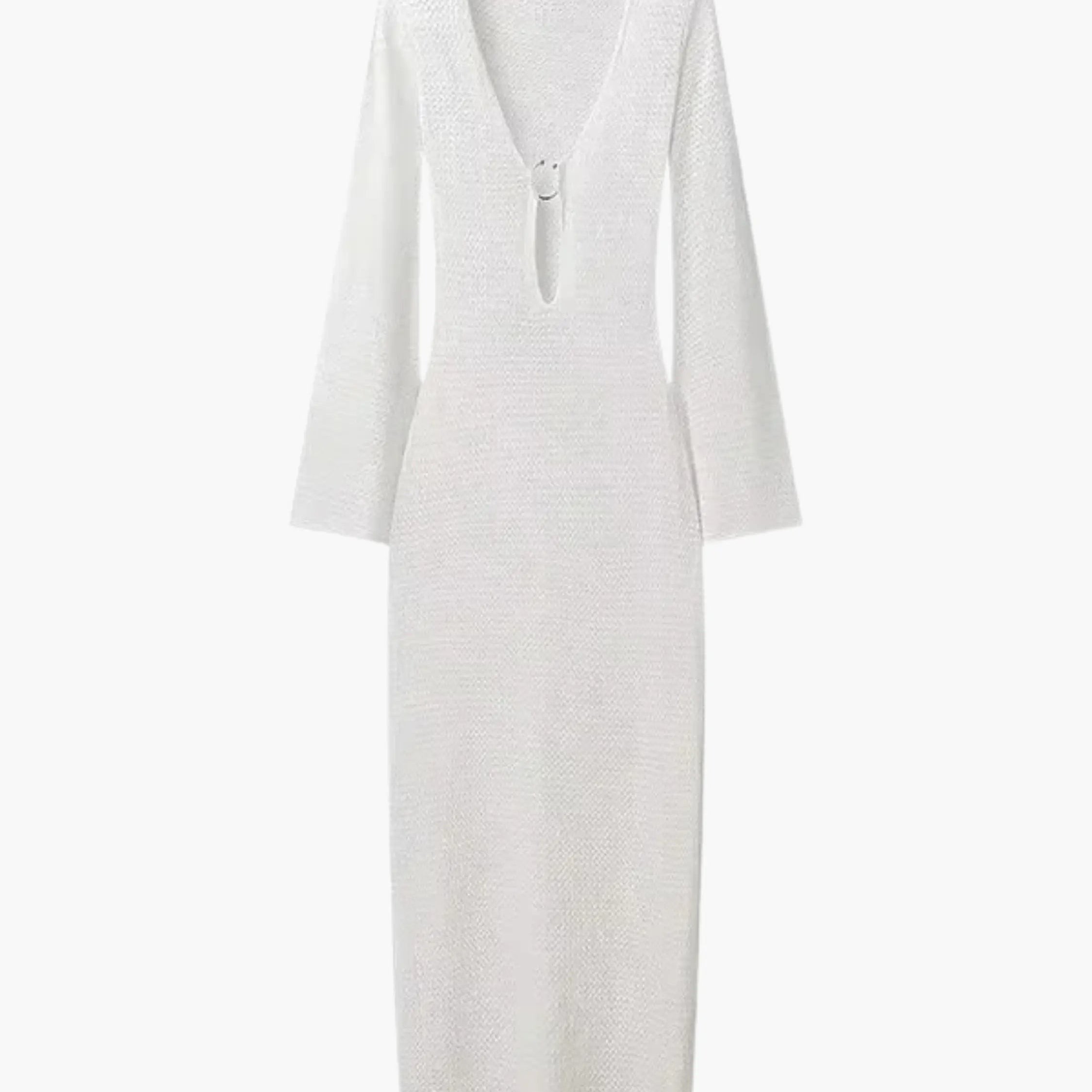 Ulrike – Langes Strickkleid in Lila