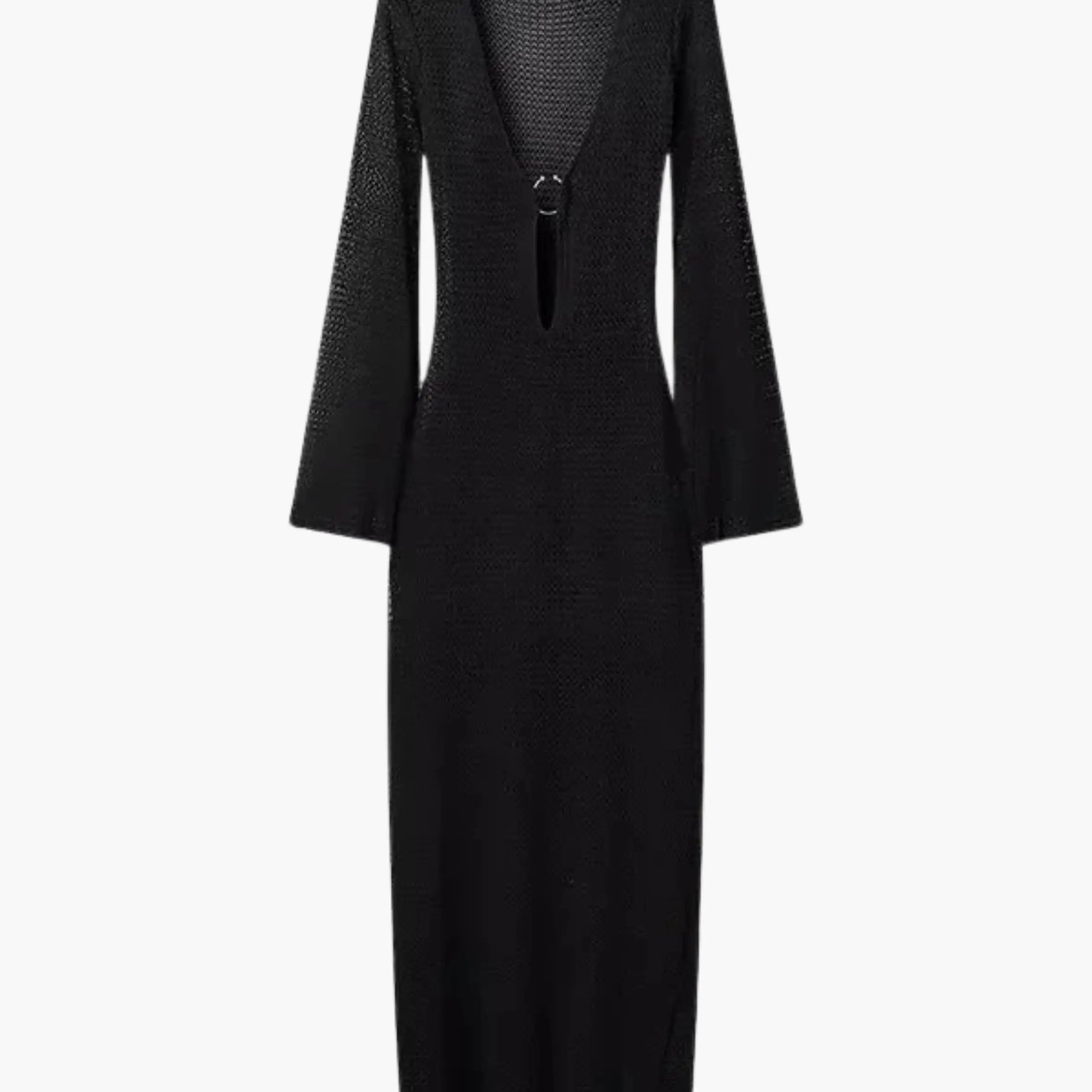 Ulrike – Langes Strickkleid in Lila