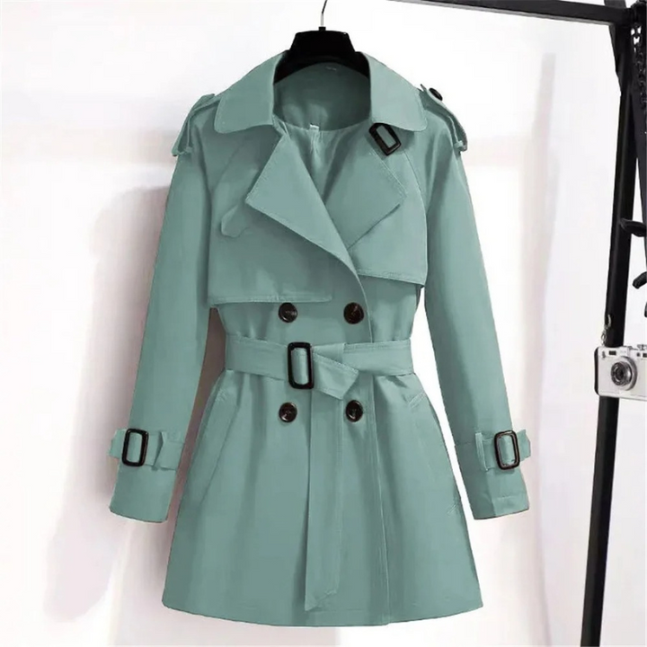 Kurzer Damen-Trenchcoat mit Gürtel