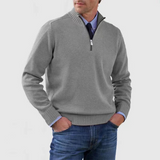 Hermann | Eleganter Herrenpullover mit Halbreißverschluss