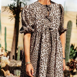 Chiara - Damen Leopardenkleid