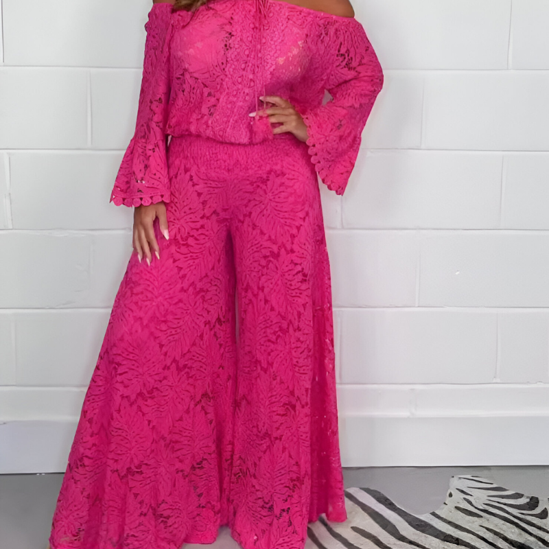 BohoBelle – Schulterfreies Spitzenkleid