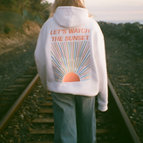 Oversize Damen-Hoodie mit Sunset-Print „Let’s Watch the Sunset“