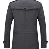 Herren - Wintermantel mit Stehkragen