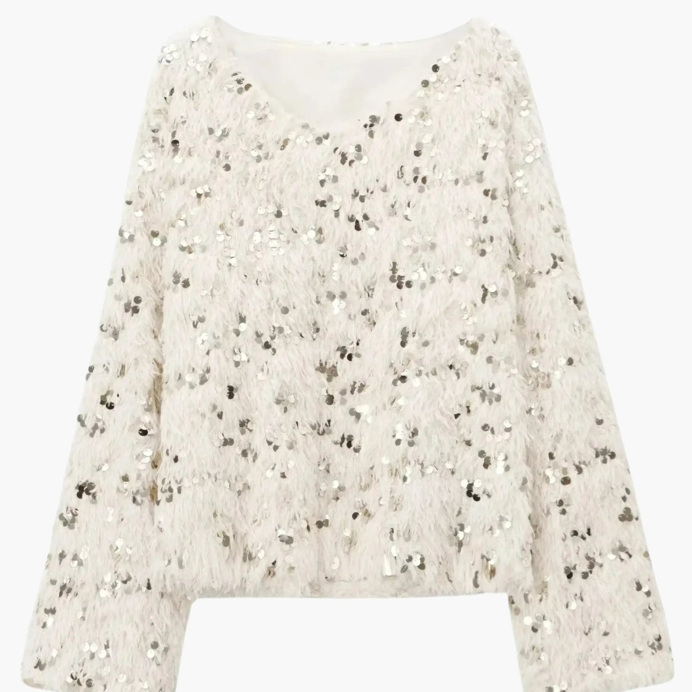 Wilhelmine | Glamouröser Glitzer-Strickpullover für Damen