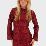 Cleo - Pailletten Minikleid