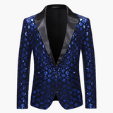 Herren Elegantes Pailletten Sakko – Stilvoller Party- und Bühnenblazer im zeitgemäßen Design