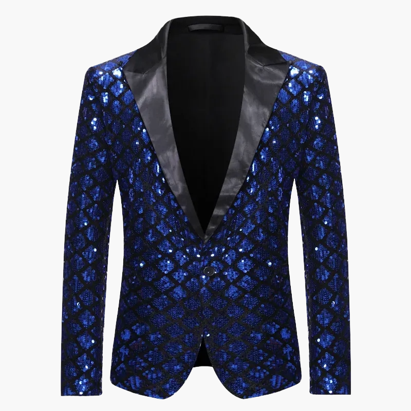 Herren Elegantes Pailletten Sakko – Stilvoller Party- und Bühnenblazer im zeitgemäßen Design