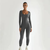 Melanie – Nahtloser Langarm-Jumpsuit