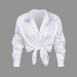 Florentine – Satin Langarmbluse