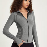 Elisa - Nahtlose Sportjacke mit Reißverschluss