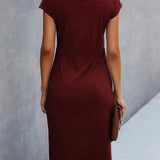 Elegantes – Drapiertes Midikleid