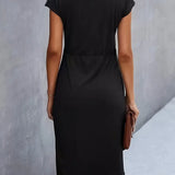 Elegantes – Drapiertes Midikleid