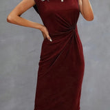 Elegantes – Drapiertes Midikleid