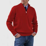Hermann | Eleganter Herrenpullover mit Halbreißverschluss