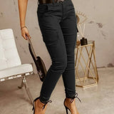 Slim - Damenhose mit hohem Bund