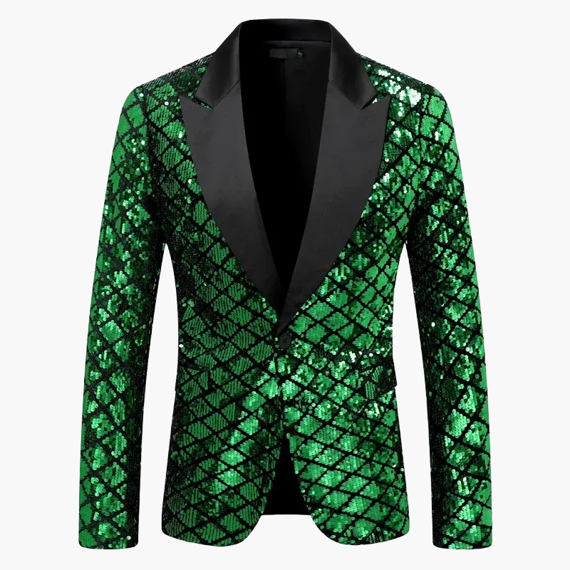 Herren Elegantes Pailletten Sakko – Stilvoller Party- und Bühnenblazer im zeitgemäßen Design