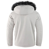 Winterjacke – Herrenmantel mit Kunstfellkapuze