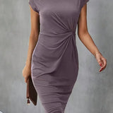 Elegantes – Drapiertes Midikleid