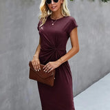 Elegantes – Drapiertes Midikleid