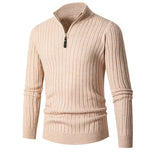 Gerippter – Strickpullover mit Reißverschluss