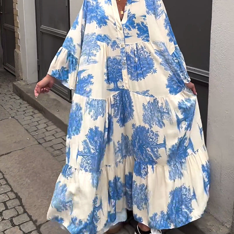Lunaria – Damen Maxikleid mit Print