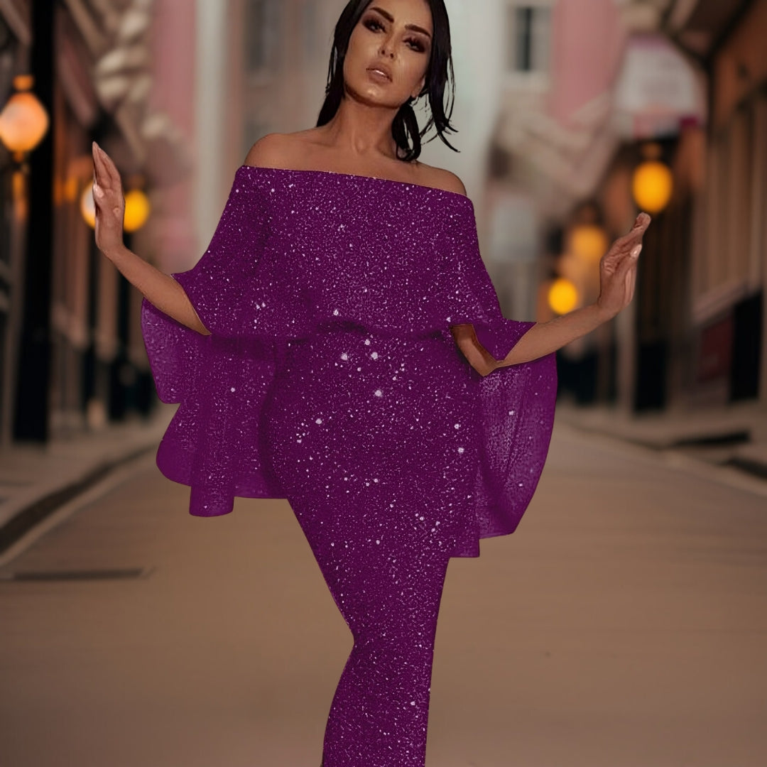Verona - Schulterfreies Maxikleid