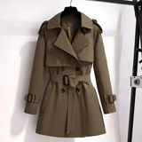 Kurzer Damen-Trenchcoat mit Gürtel