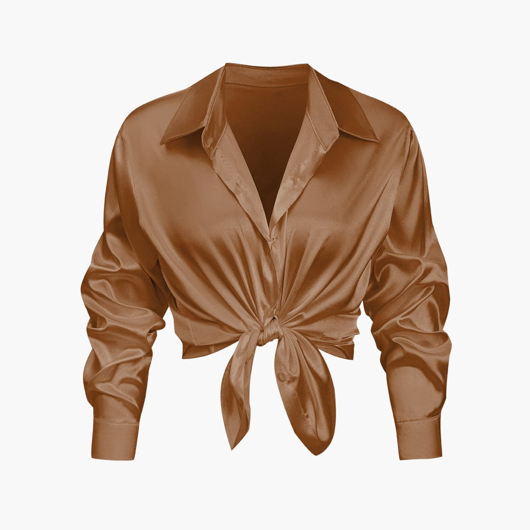 Florentine – Satin Langarmbluse