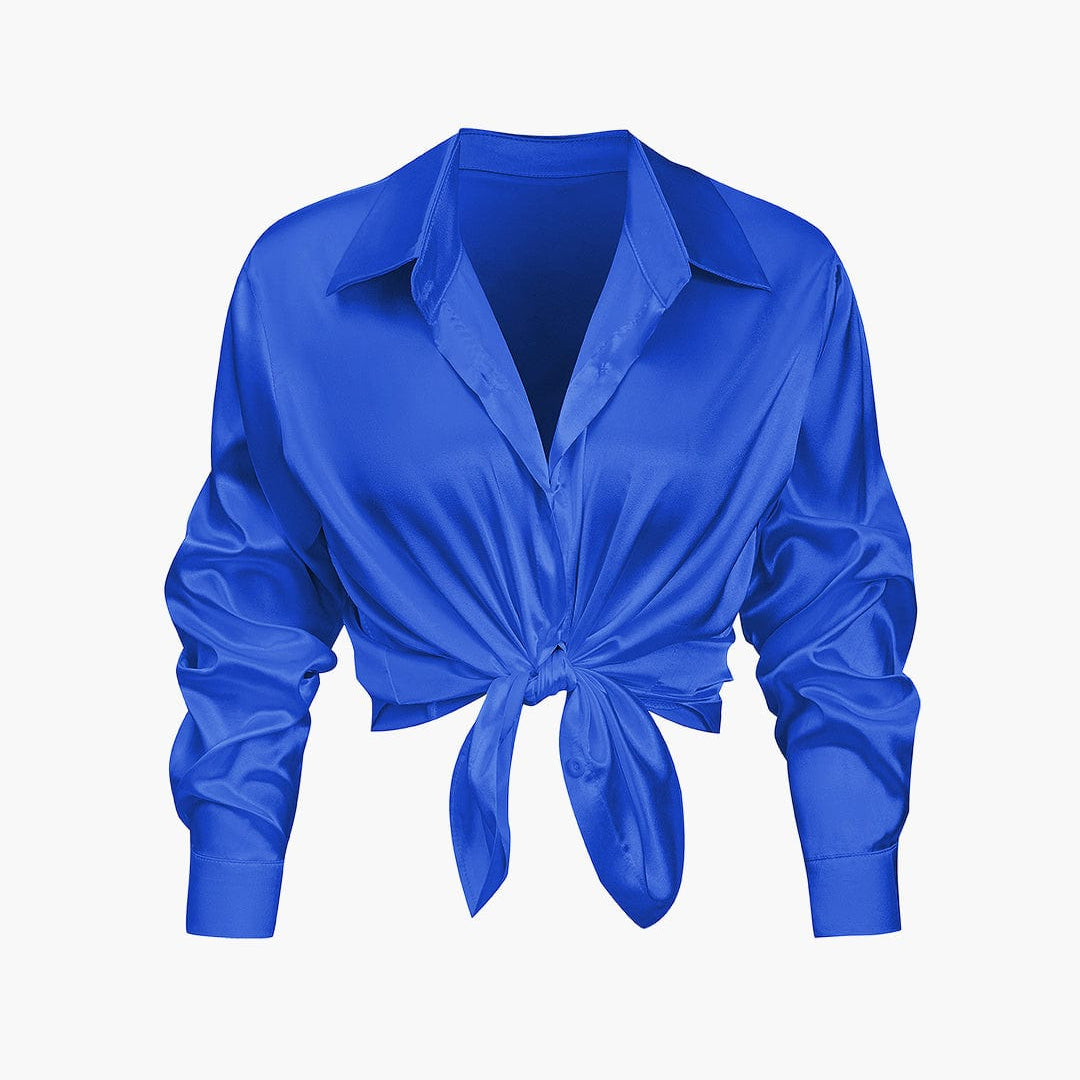 Florentine – Satin Langarmbluse