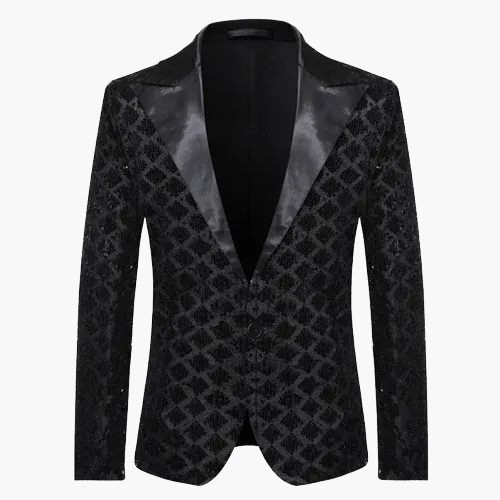 Herren Elegantes Pailletten Sakko – Stilvoller Party- und Bühnenblazer im zeitgemäßen Design