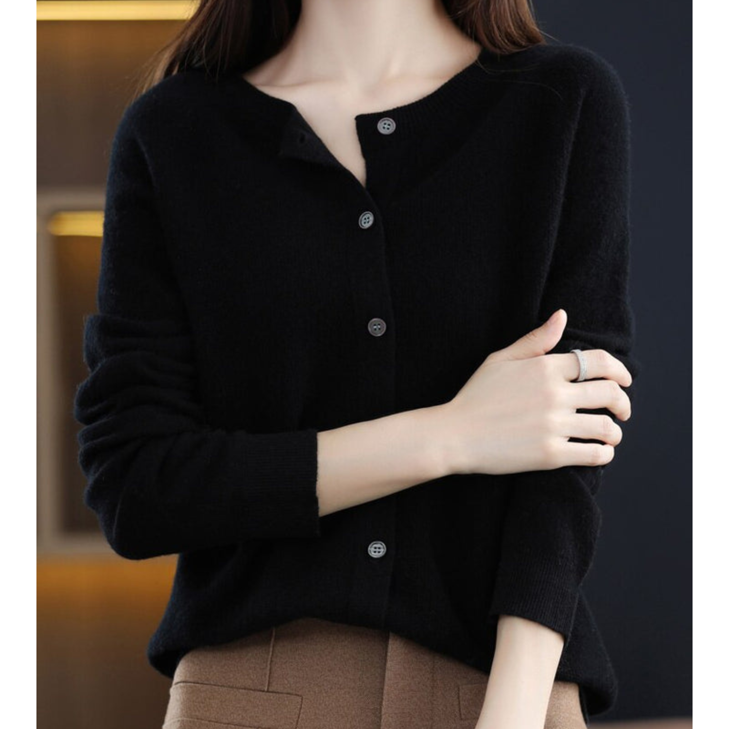 DANIELLE | Women's Crew Neck Cardigan