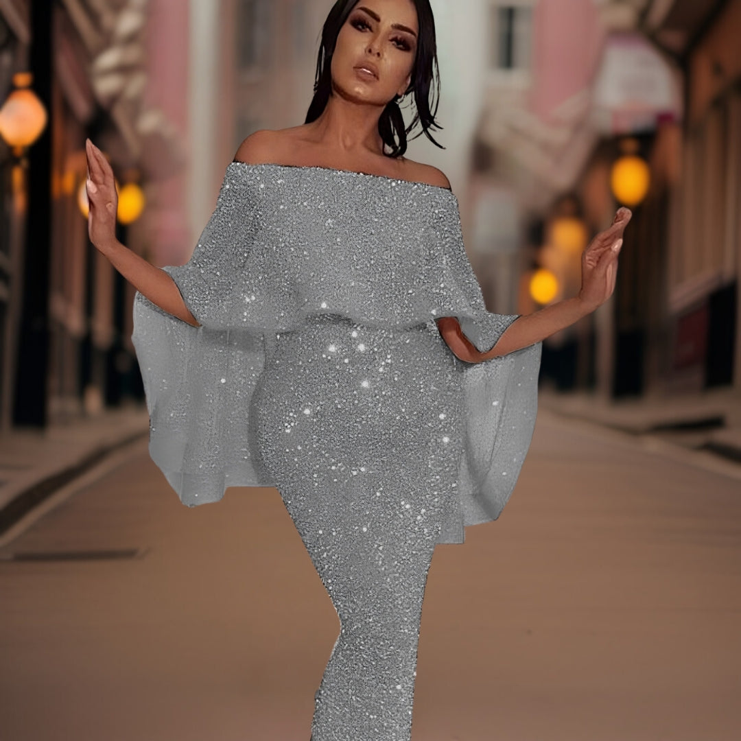 Verona - Schulterfreies Maxikleid