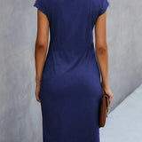 Elegantes – Drapiertes Midikleid