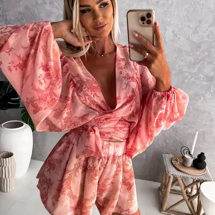Ruby - Sommer-Overall mit Blumenmuster