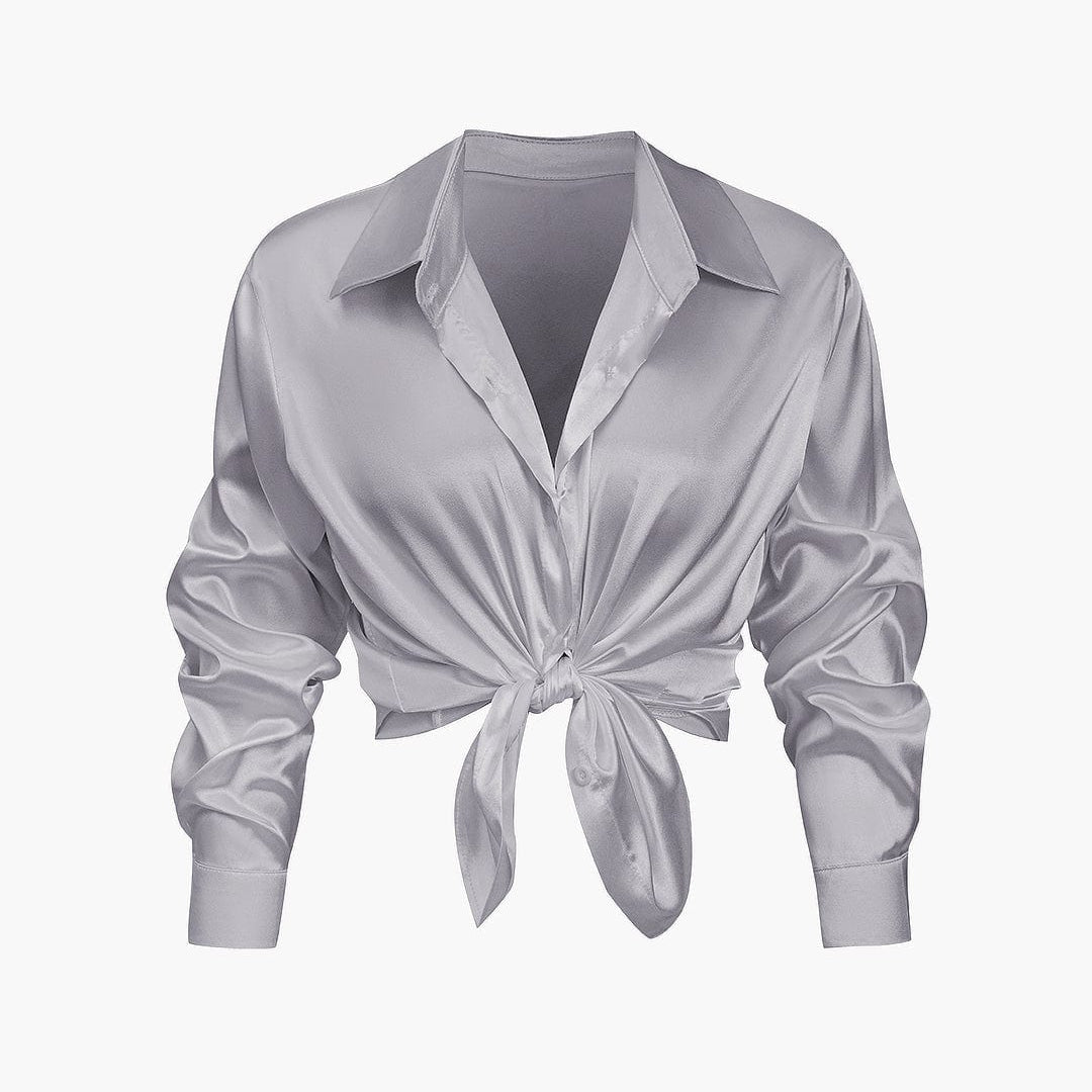 Florentine – Satin Langarmbluse