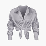 Florentine – Satin Langarmbluse