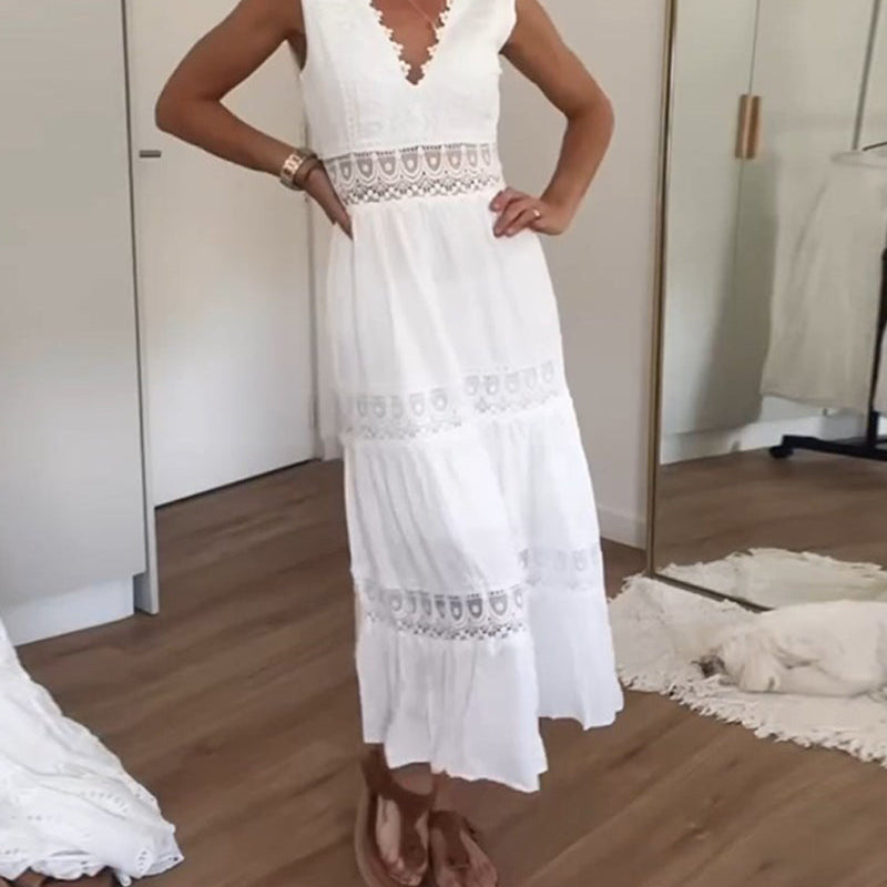 Lunadia – Damen Sommerkleid Spitze