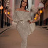 Verona - Schulterfreies Maxikleid