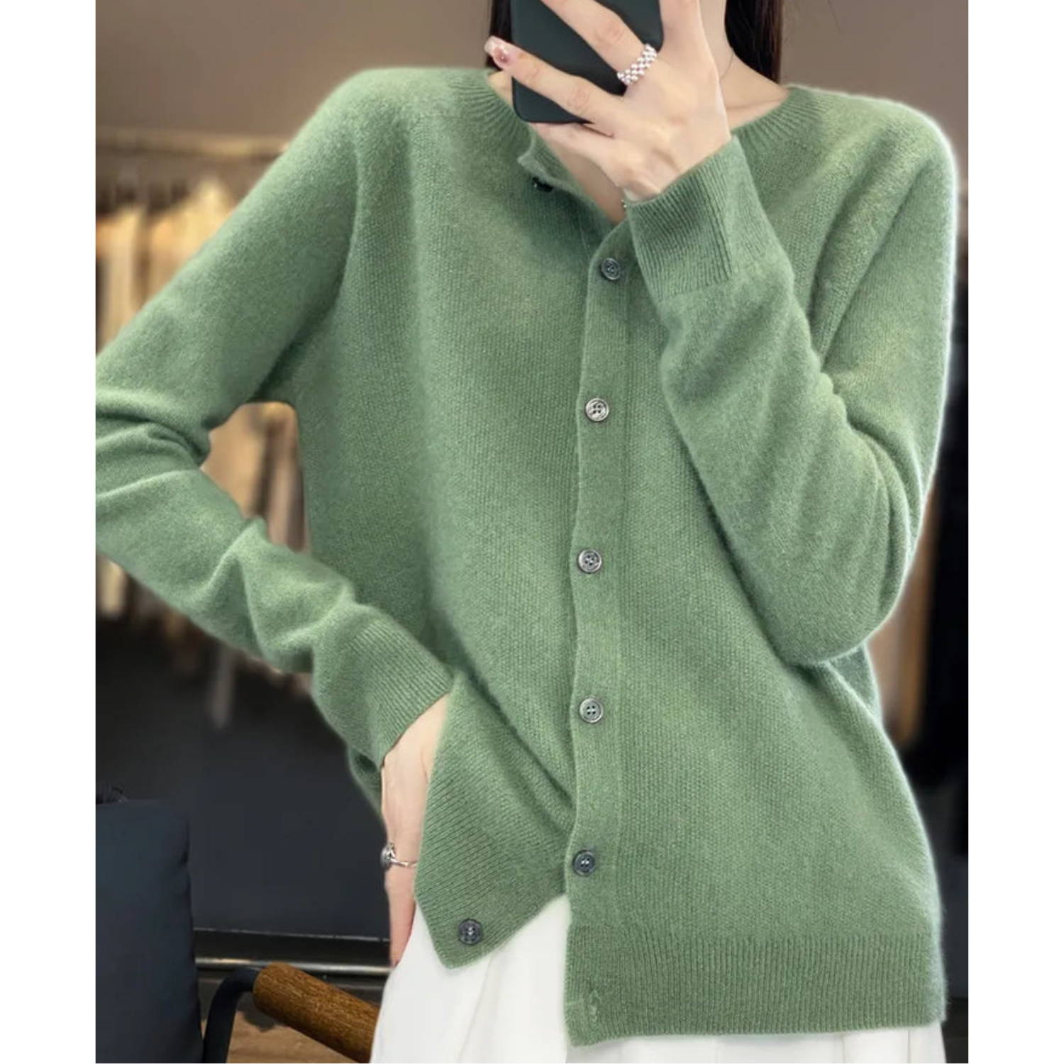 DANIELLE | Women's Crew Neck Cardigan