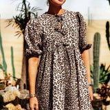 Chiara - Damen Leopardenkleid